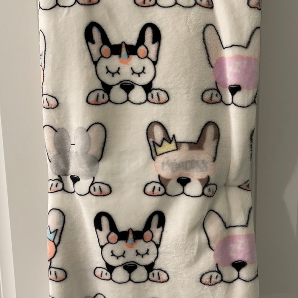 French Bulldog Oversized Plush Throw